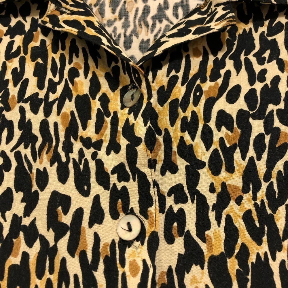 Notations / Vintage/ Button Up /Leopard Print, Sh… - image 4